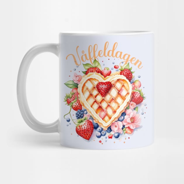 Watercolor Waffle Day, Våffeldagen by HolidayBug